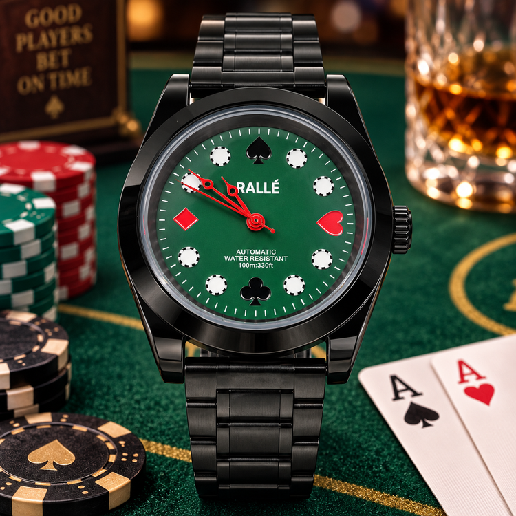 High Stakes Poker Watch with Seiko VH31 Sweep Quartz Movement