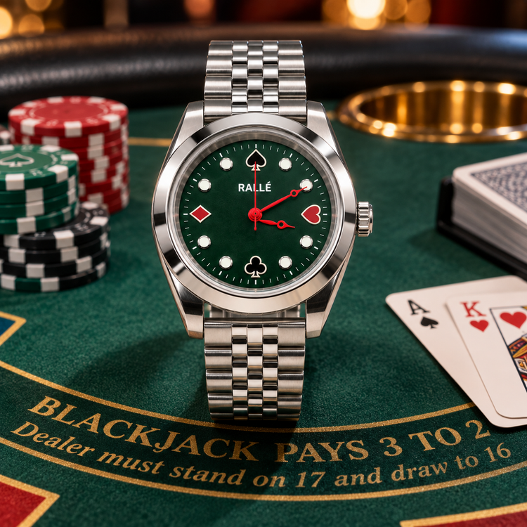 High Stakes Poker Watch with Seiko VH31 Sweep Quartz Movement