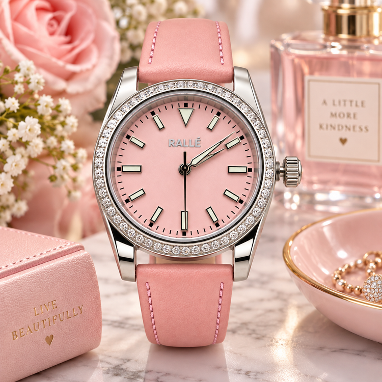 Pink Voyager – Women's Crystal Bezel Watch