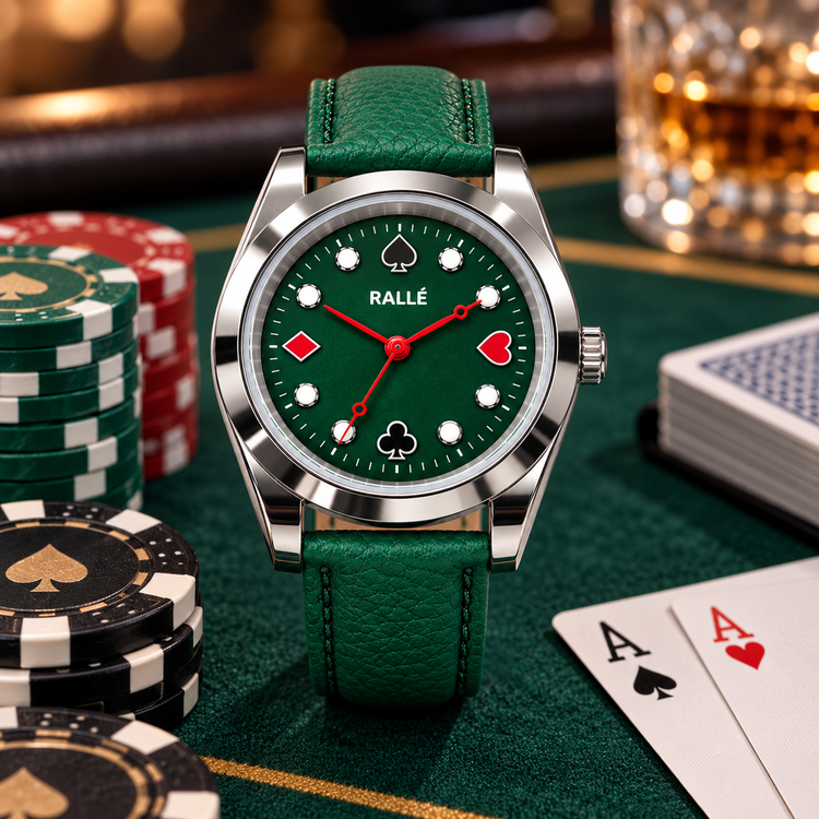 High Stakes Poker Watch with Seiko VH31 Sweep Quartz Movement
