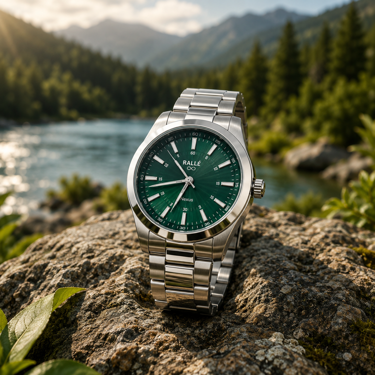 Ralle Nexus Green Dial Watch – Seiko VH31 Date Sweeping Quartz Watch
