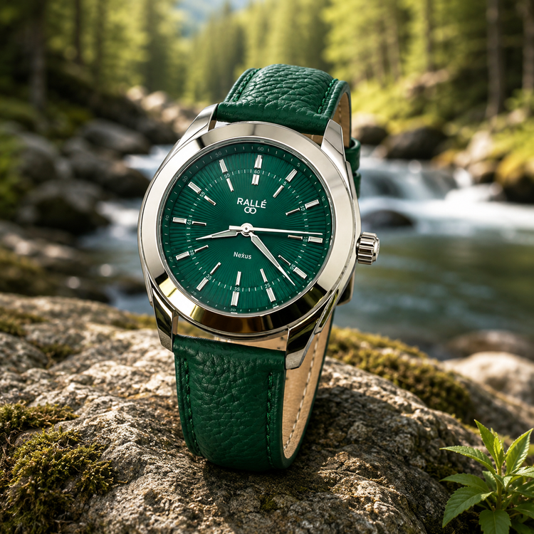 Ralle Nexus Green Dial Watch – Seiko VH31 Date Sweeping Quartz Watch