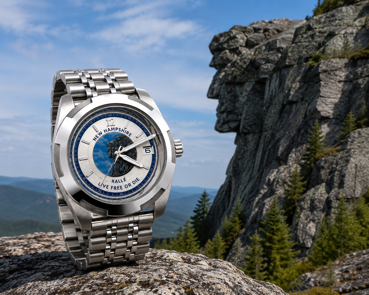 Old Man of the Mountain Automatic Watch | RALLÉ Watches New Hampshire