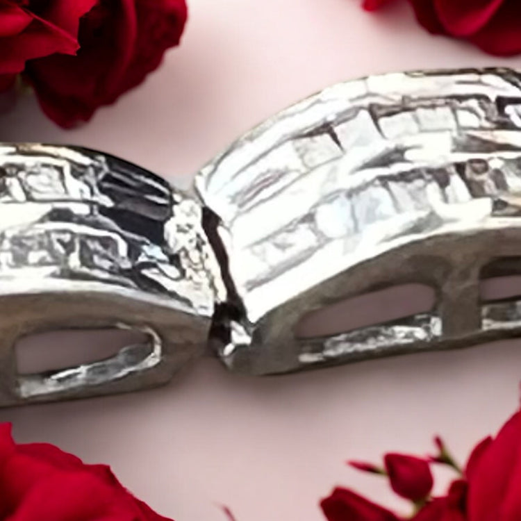 Rallé Exquisite Double Row Diamond Tennis Bracelet - Clasp and setting detail view showing refined craftsmanship.