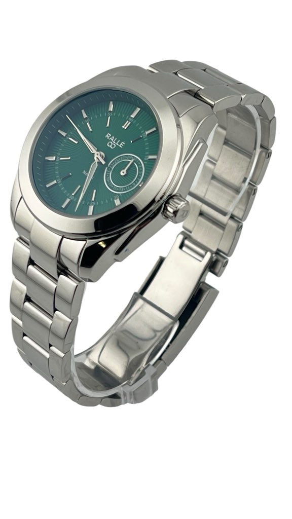 Ralle Nexus Green Date Dial Watch – Seiko VH64 Sweeping Quartz Men's Watch