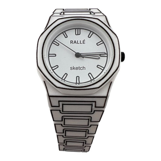 Ralle The Sketch Watch - Alternate view showing premium stainless steel case and dial details