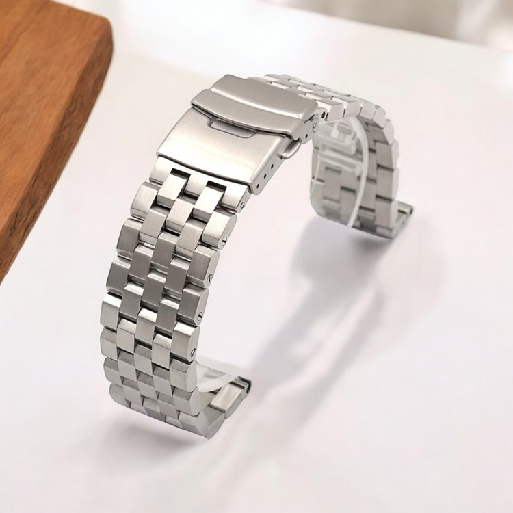 Watch Band - 22mm and 20mm Full Solid Stainless Steel Watch Band – Screw Link Premium Durability and Style