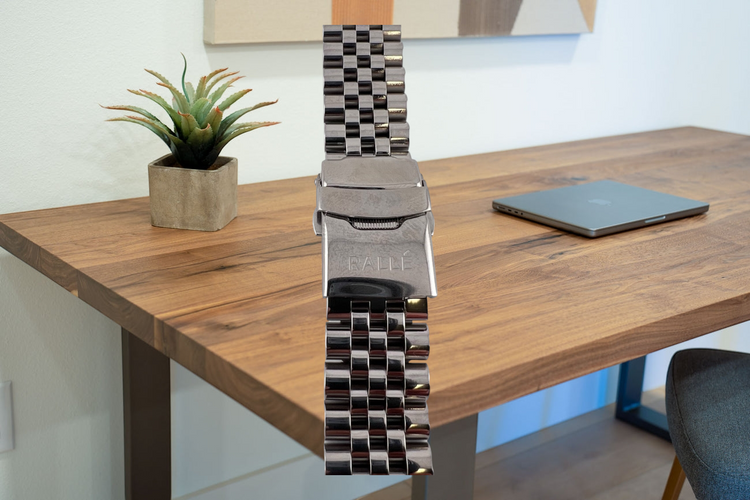 Watch Band - 22mm and 20mm Full Solid Stainless Steel Watch Band – Screw Link Premium Durability and Style