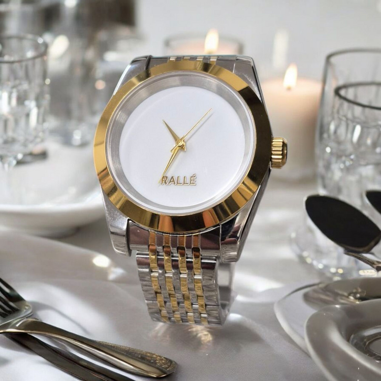 Men's Pure Time Two Tone Gold and Silver