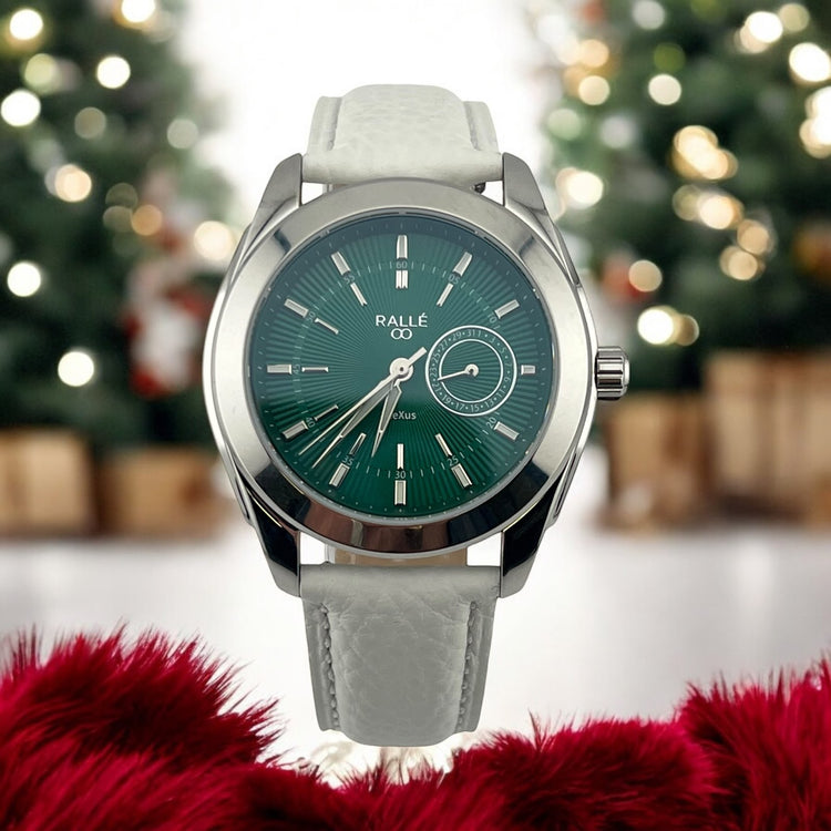 Ralle Nexus Green Date Dial Watch – Seiko VH64 Sweeping Quartz Men's Watch