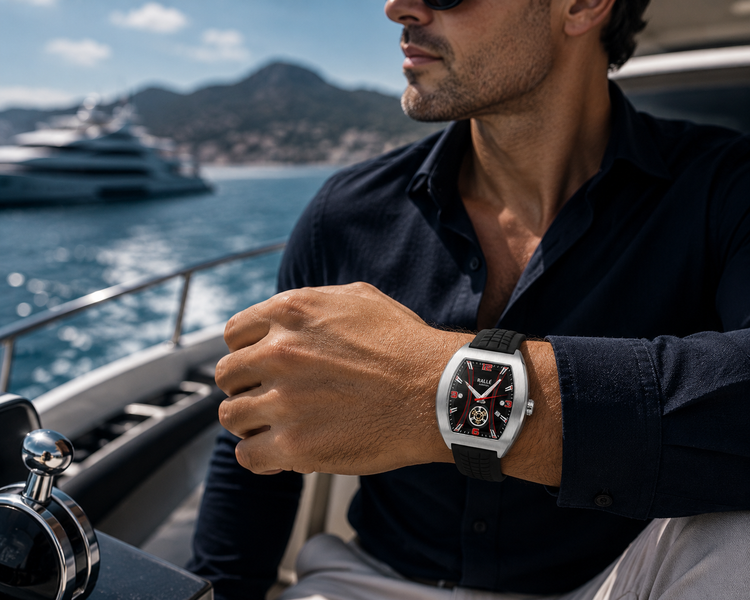 RALLÉ Vector Automatic Men's Watch | Miyota 8215 | Black Dial | Sapphire Crystal