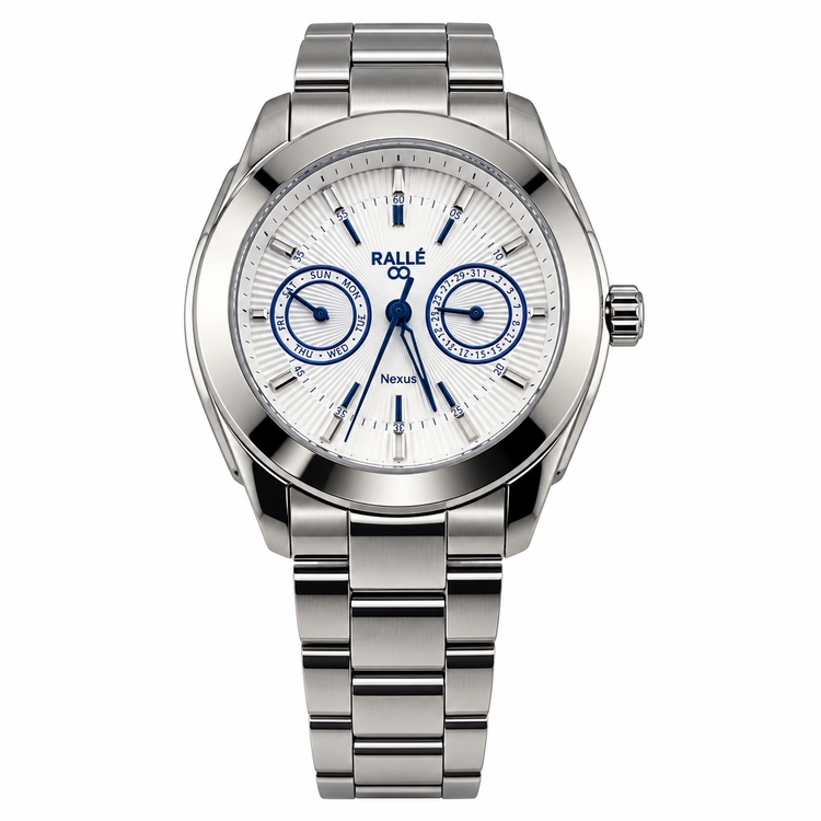 NeXus White Day Date Dial