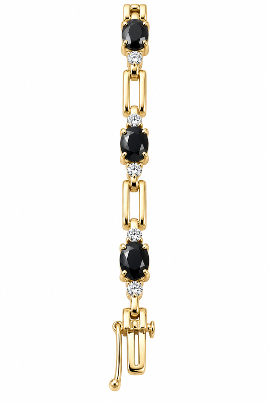 Sapphire & Diamond Baguette Bracelet