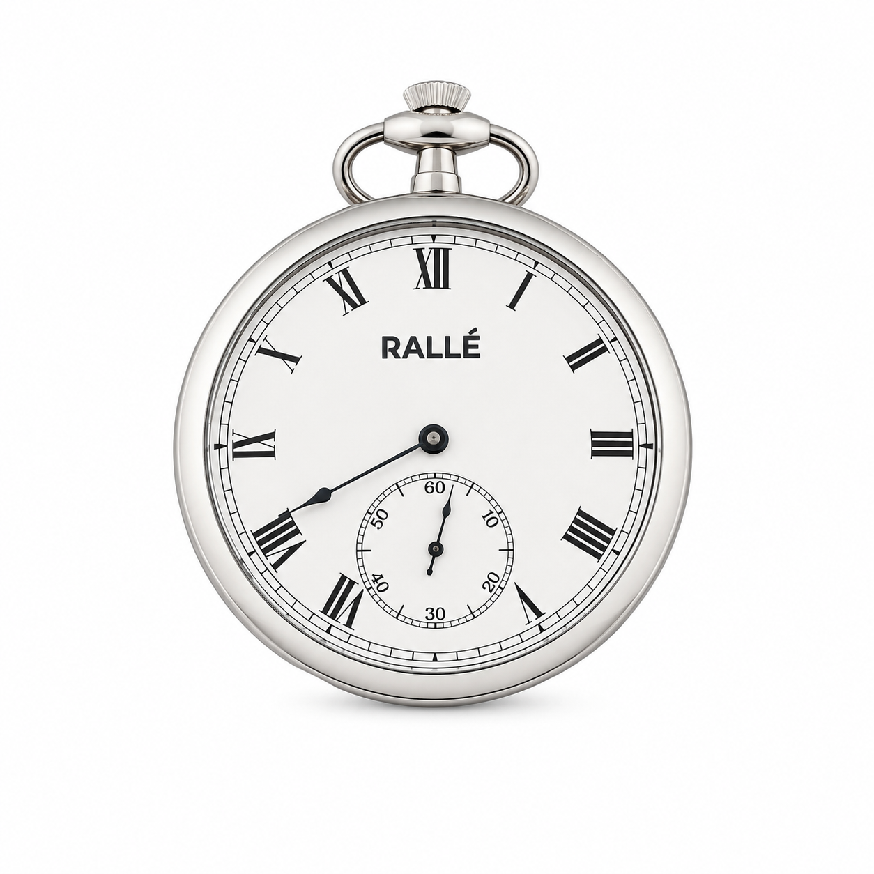 Rallé Vintage Mechanical Pocket Watch - Angled view showing refined craftsmanship and premium detail.