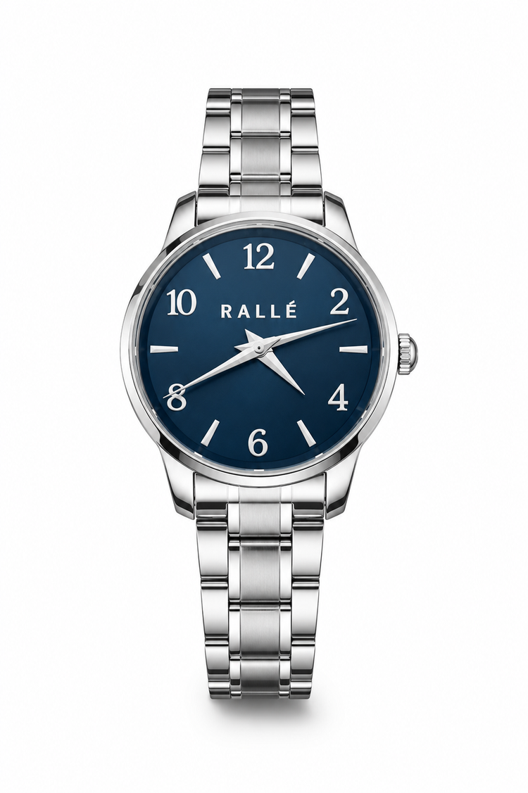 Rallé RALLÉ Meridian Ladies Stainless Steel – Blue Dial - Front view showing refined craftsmanship and premium detail.
