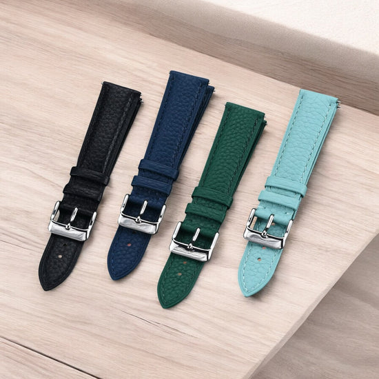 Rallé Watch Leather Band (20mm) - Detail of buckle hardware showing refined craftsmanship.