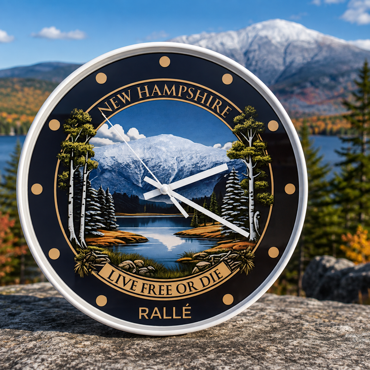 New Hampshire Clock - 12" Wall Clock