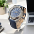 Rallé FULL CIRCLE - BLUE Watch - Angle view showing premium stainless steel case and dial details.
