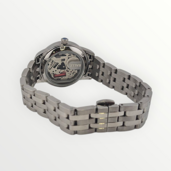 Rallé FULL CIRCLE - SILVER (LADIES) Watch - Case back view showing premium stainless steel case and dial details.