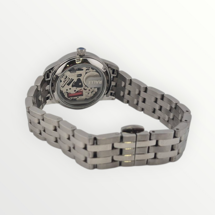 Rallé FULL CIRCLE - SILVER (LADIES) Watch - Case back view showing premium stainless steel case and dial details.