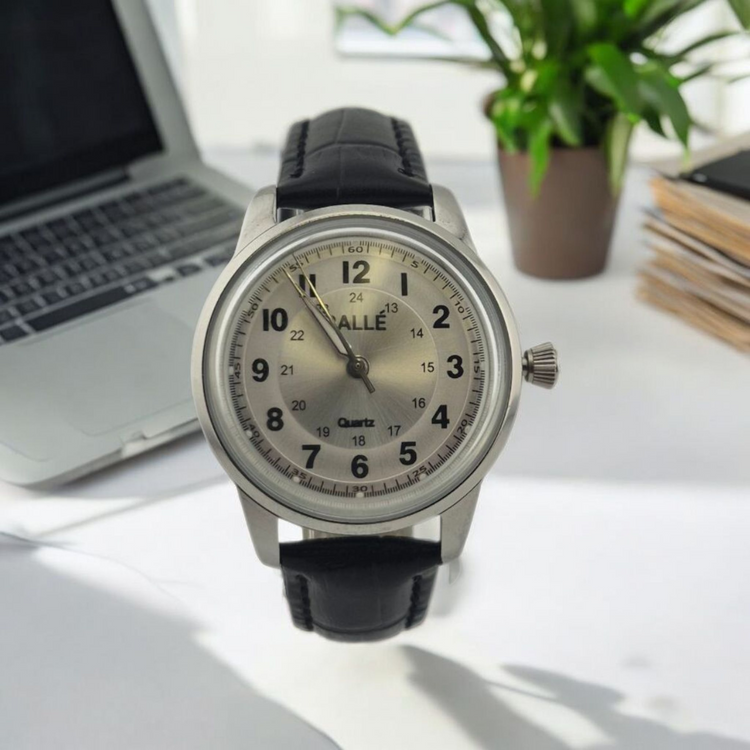 Rallé FULL CIRCLE - SILVER (LADIES) Watch - Dial close-up showing premium stainless steel case and dial details.