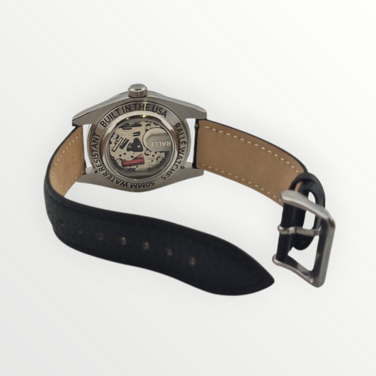Rallé FULL CIRCLE - SILVER Watch - Strap detail showing premium stainless steel case and dial details.