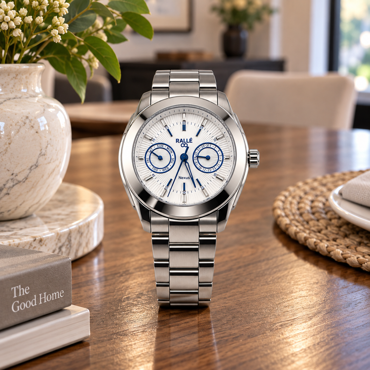NeXus White Day Date Dial