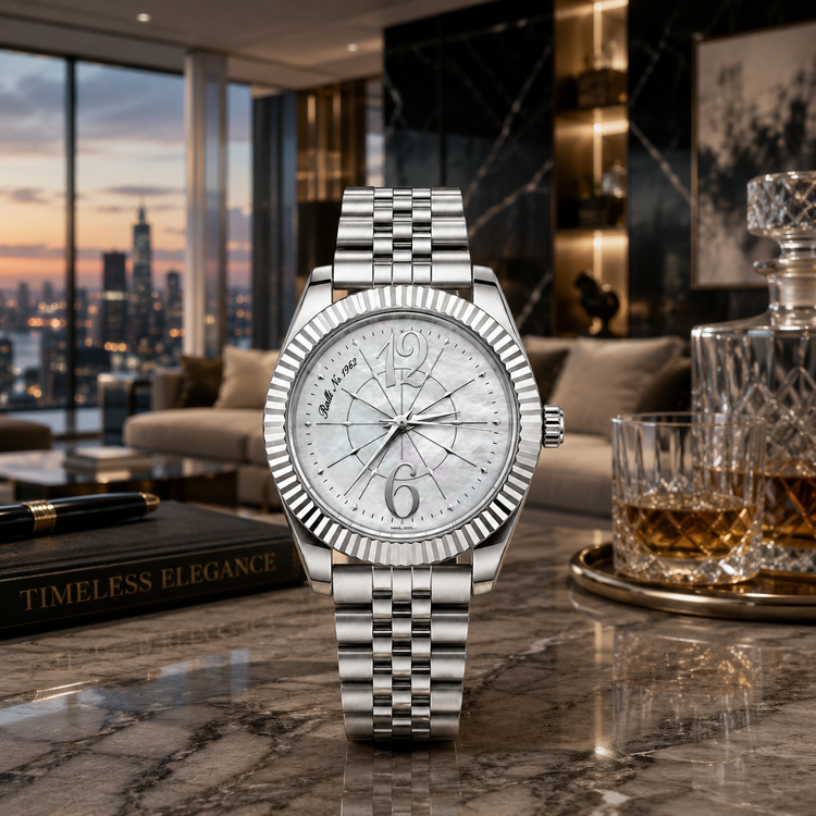 Old Man of the Mountain Automatic Watch | RALLÉ Watches New Hampshire Flute Bezel