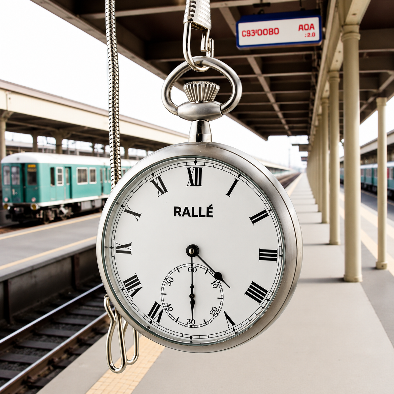 Rallé Vintage Mechanical Pocket Watch - Side profile view showing refined craftsmanship and premium detail.