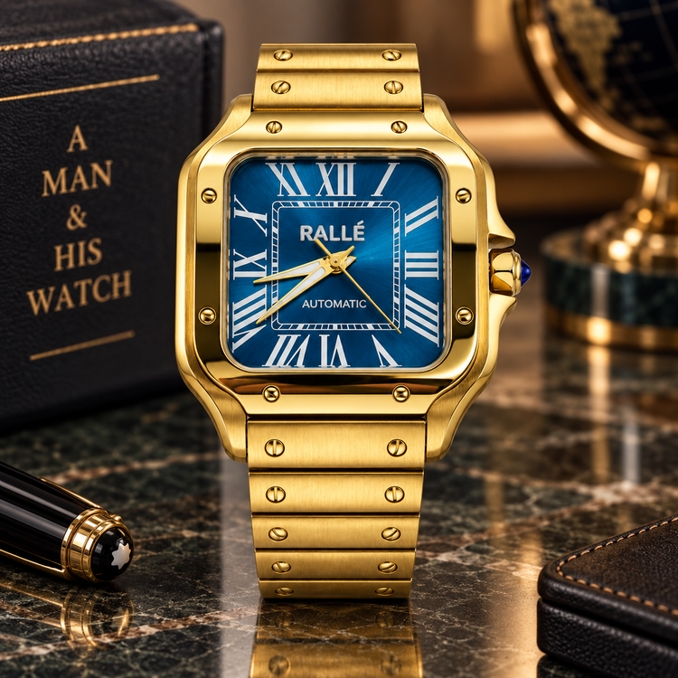 Legacy Automatic Watch – Gold & Blue