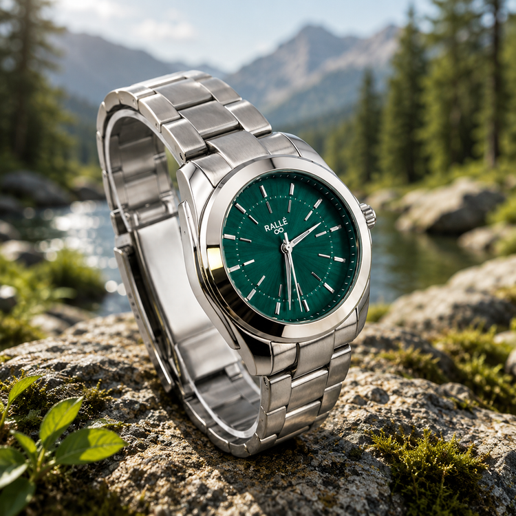 Ralle Nexus Green Dial Watch – Seiko VH31  Date Sweeping Quartz Watch