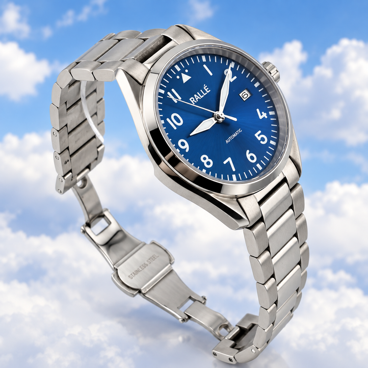 Blue By You Pilot Watch – NH35 Automatic, Sapphire Crystal & 316L Stainless Steel