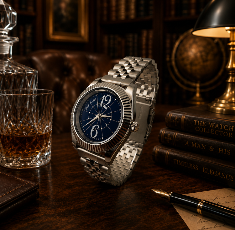 Old Man of the Mountain Automatic Watch | RALLÉ Watches New Hampshire Flute Bezel
