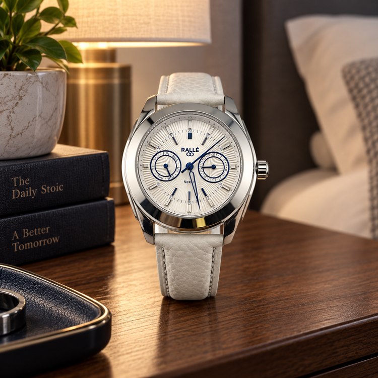 NeXus White Day Date Dial