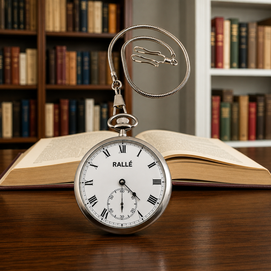 Rallé Vintage Mechanical Pocket Watch - Detail close-up view showing refined craftsmanship and premium detail.