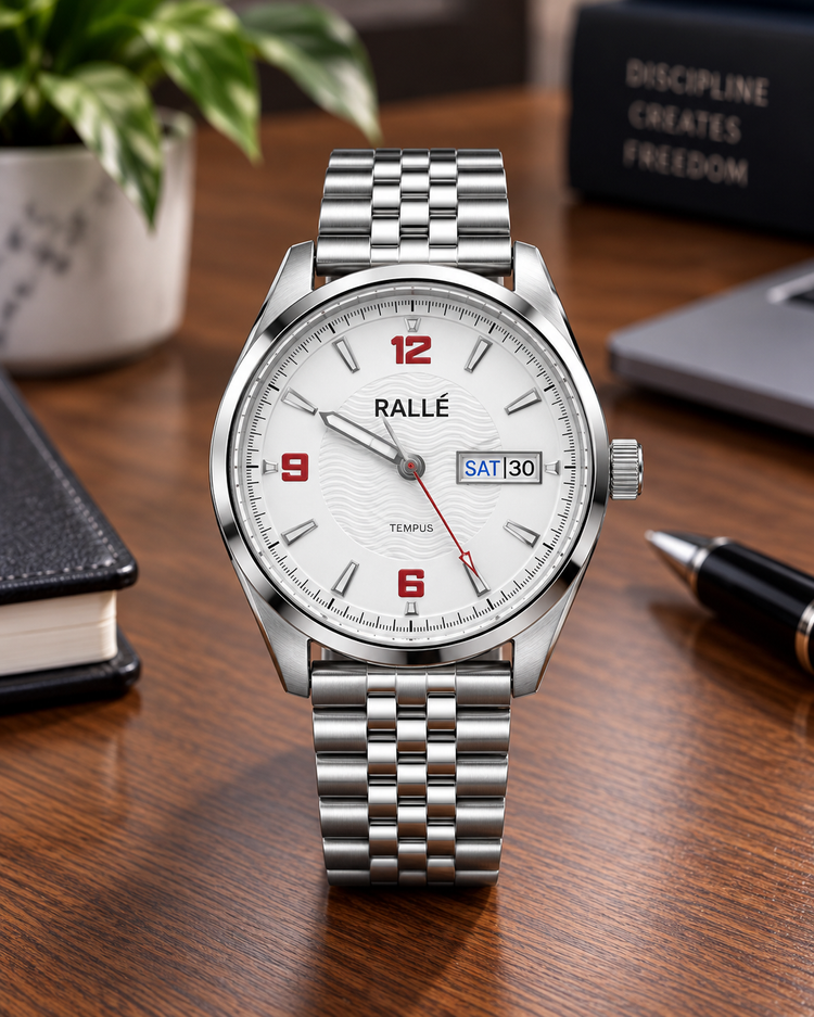 RALLE Tempus White Dial Automatic Watch