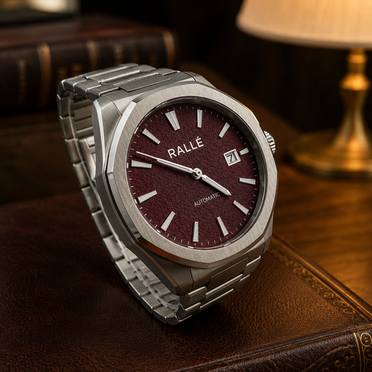RALLÉ Hawthorne Swiss Automatic Watch | SW200 Maroon Dial