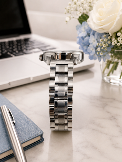 Rallé RALLÉ Meridian Ladies Stainless Steel – Blue Dial - Alternate angle view showing refined craftsmanship and premium detail.