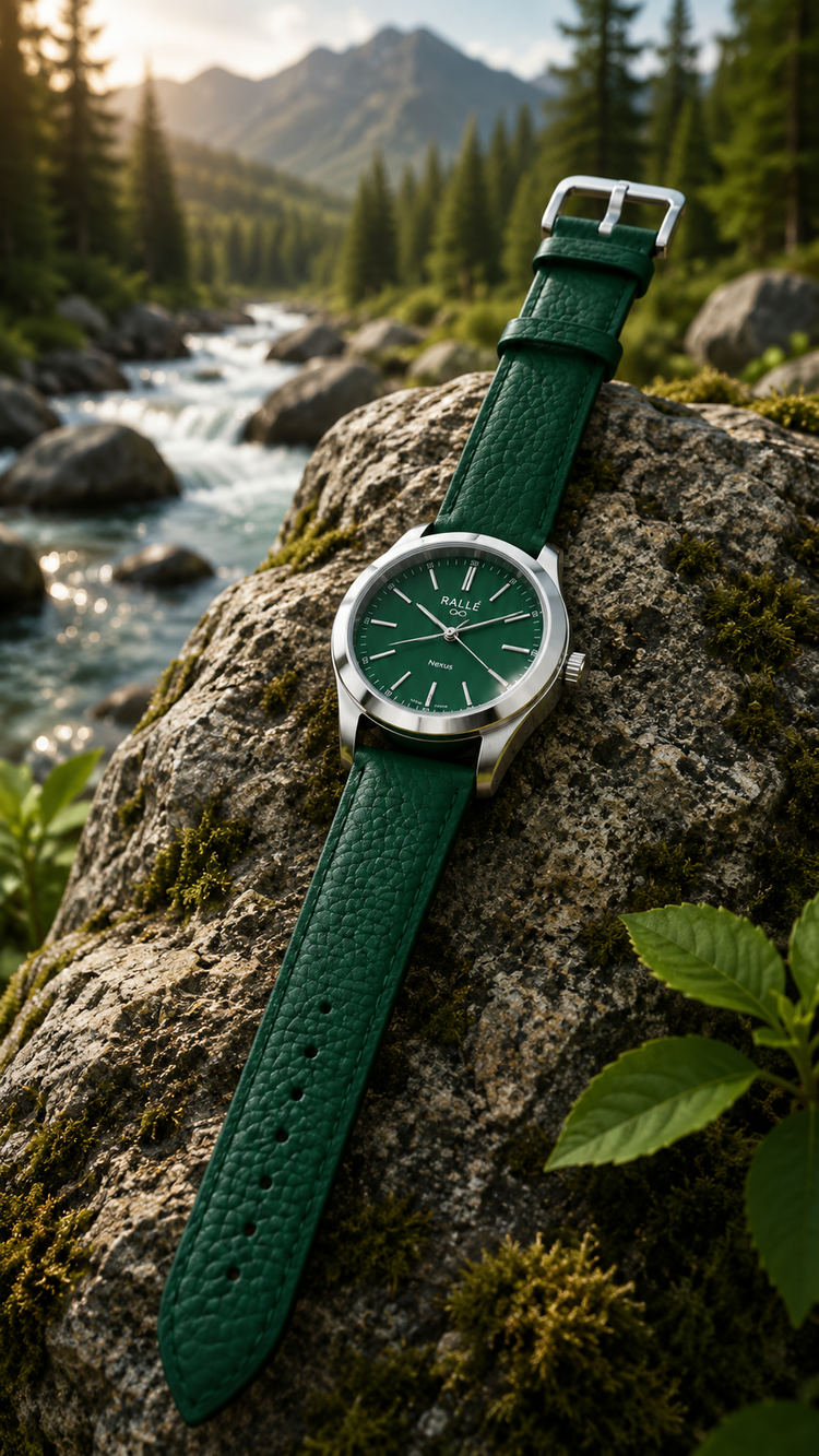 Ralle Nexus Green Dial Watch – Seiko VH31  Date Sweeping Quartz Watch