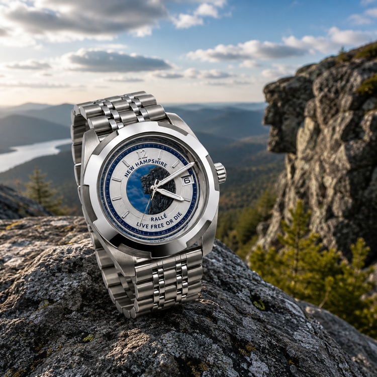Old Man of the Mountain Automatic Watch | RALLÉ Watches New Hampshire