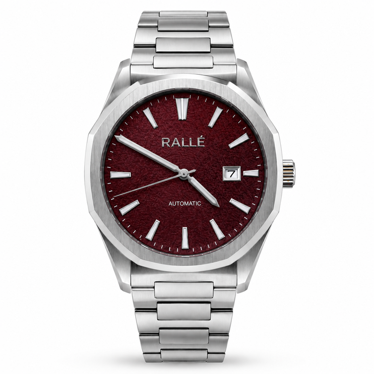 RALLÉ Hawthorne Swiss Automatic Watch | SW200 Maroon Dial