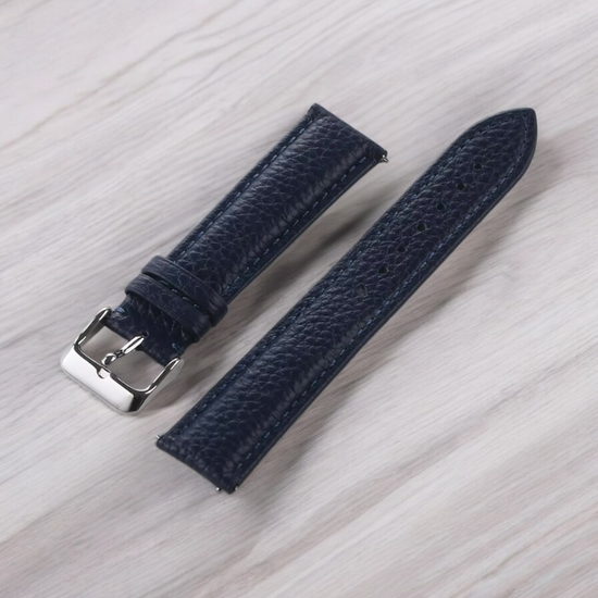 Rallé Watch Leather Band (20mm) - Side view showing strap thickness and refined craftsmanship.