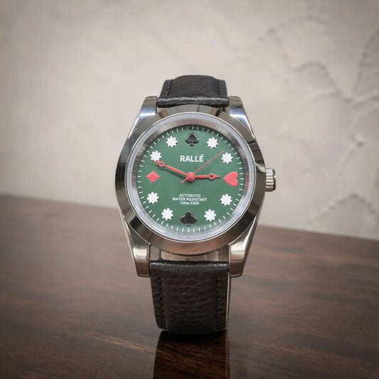Rallé High Stakes Watch - Premium front view in a minimalist luxury studio setting.