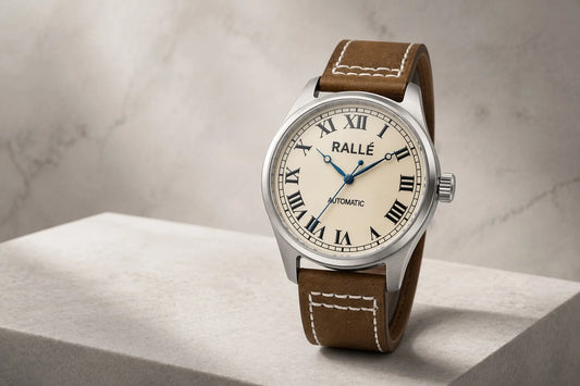 Rallé Sunshine Watch - Premium front view of the correct model in a minimalist luxury studio setting.