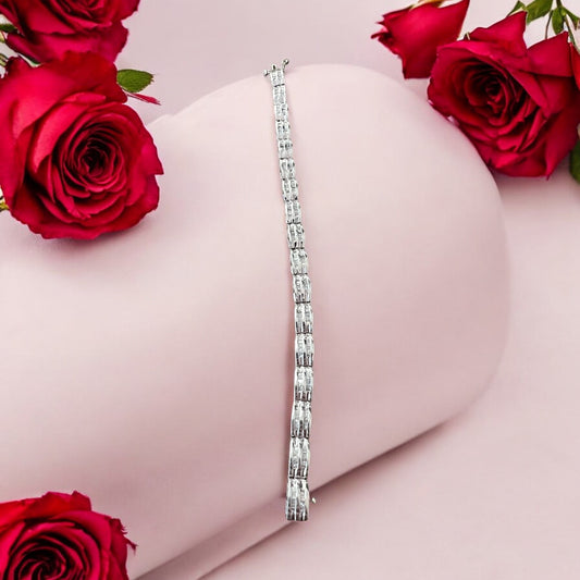 Rallé Exquisite Double Row Diamond Tennis Bracelet - Full length view showing refined craftsmanship and premium detail.