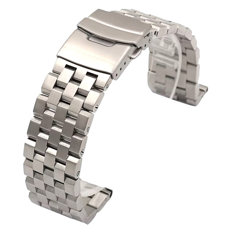 22mm and 20mm Full Solid Stainless Steel Watch Band – Screw Link Premium Durability and Style