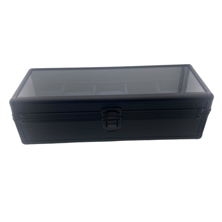 Watch Box Organizer Black Transparent Aluminum Case