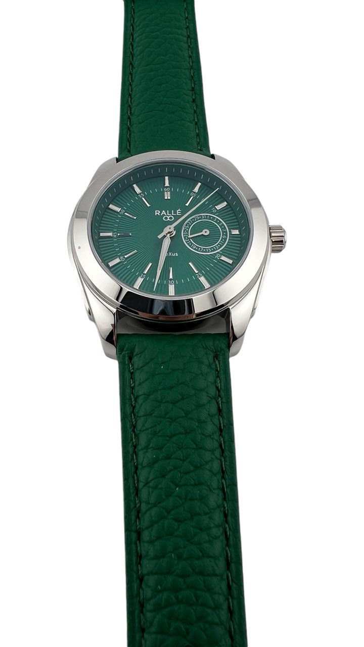 Ralle Nexus Green Date Dial Watch – Seiko VH64 Sweeping Quartz Men's Watch