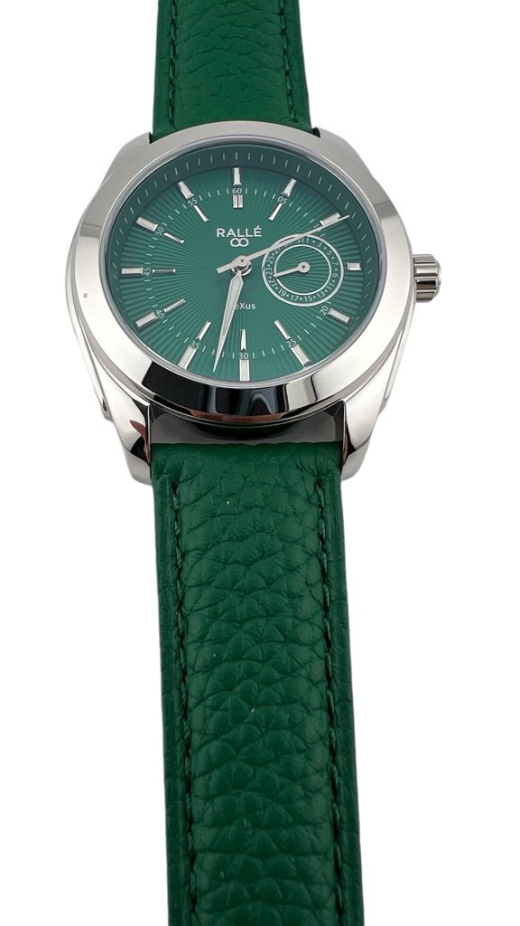 Ralle Nexus Green Date Dial Watch – Seiko VH64 Sweeping Quartz Men's Watch