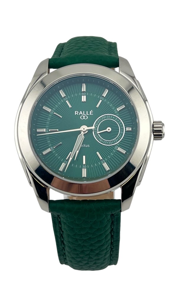 Ralle Nexus Green Date Dial Watch – Seiko VH64 Sweeping Quartz Men's Watch